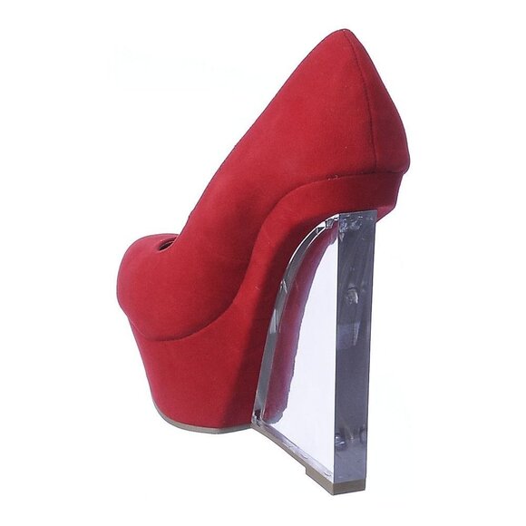 CLEAR CLOSE TO THE EDGE WEDGES ( BRAND NEW !!!! ) - Picture 3 of 7